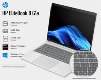 HP EliteBook 8 G1a 14" WUXGA Business Laptop - AMD Ryzen 5 230 - 16GB DDR5 - 512GB SSD - Radeon Graphics - Windows 11 Pro - Silver - Bilingual